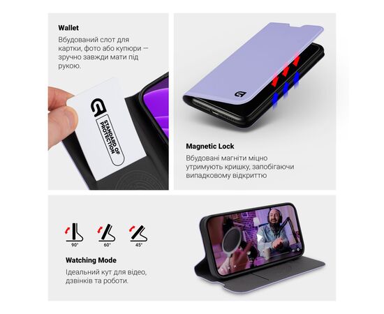 Чохол до мобільного телефона Armorstandart OneFold Case Samsung A37 5G Lavender (ARM89772), зображення 5