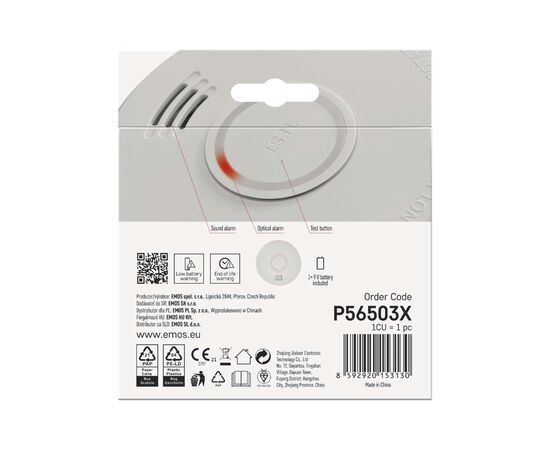 Датчик дыма EMOS P56503X, изображение 12
