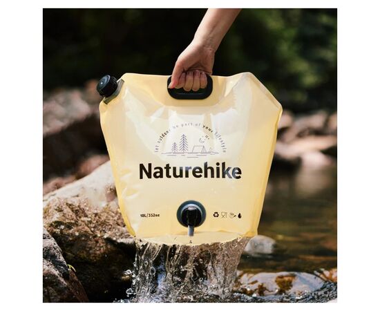 Ведро складное Naturehike CNK2450CF027 для води 10 л, жовте (6927595798355), изображение 10