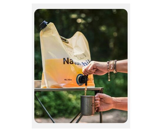 Ведро складное Naturehike CNK2450CF027 для води 10 л, жовте (6927595798355), изображение 6