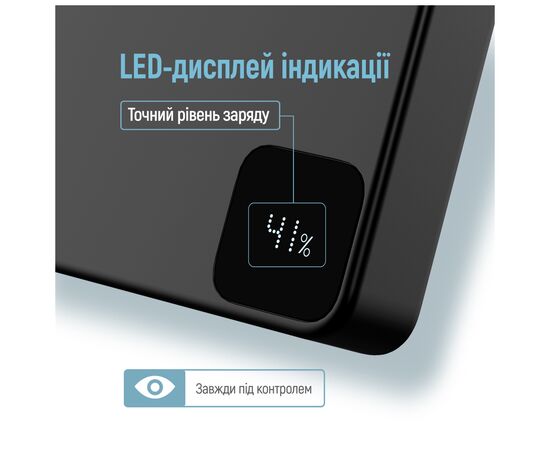 Батарея універсальна ColorWay 10 000 mAh PD/22.5W, 15W MagSafe Black (CW-PB100LPA1BK-WPDD), зображення 12