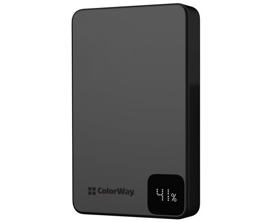 Батарея універсальна ColorWay 10 000 mAh PD/22.5W, 15W MagSafe Black (CW-PB100LPA1BK-WPDD)