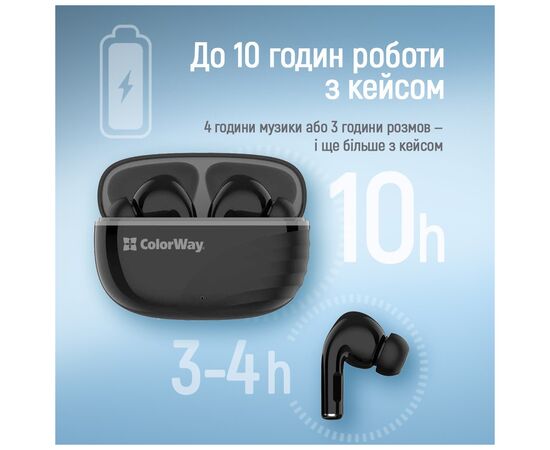Наушники ColorWay Slim TWS-5 Earbuds Black (CW-TWS5BK), изображение 8