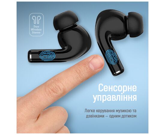 Наушники ColorWay Slim TWS-5 Earbuds Black (CW-TWS5BK), изображение 9