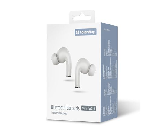 Наушники ColorWay Slim TWS-5 Earbuds White (CW-TWS5WT), изображение 12