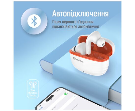 Наушники ColorWay Slim TWS-5 Earbuds White (CW-TWS5WT), изображение 6