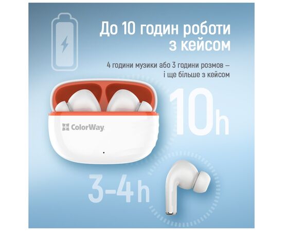 Наушники ColorWay Slim TWS-5 Earbuds White (CW-TWS5WT), изображение 8