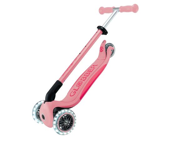 Самокат Globber серії Elite Lights пастельно-рожевий Колеса з підсвічуванням (439-710-3), зображення 11