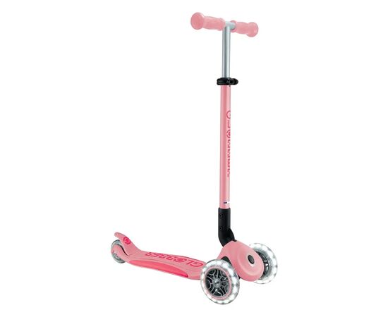 Самокат Globber серії Elite Lights пастельно-рожевий Колеса з підсвічуванням (439-710-3), зображення 3