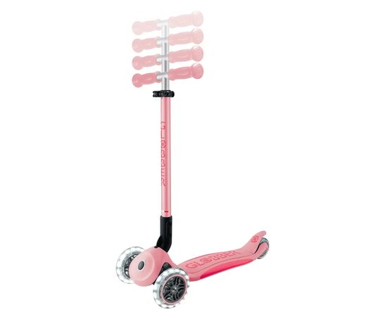 Самокат Globber серії Elite Lights пастельно-рожевий Колеса з підсвічуванням (439-710-3), зображення 8
