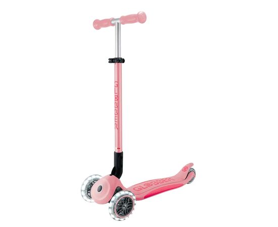 Самокат Globber серії Elite Lights пастельно-рожевий Колеса з підсвічуванням (439-710-3)