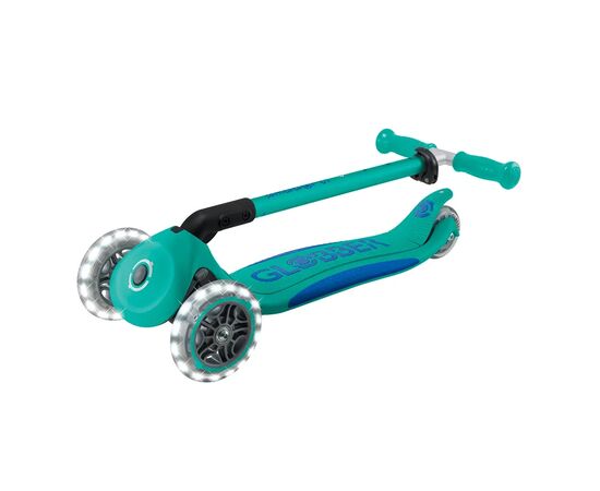 Самокат Globber серії Elite Lights смарагдово-зелений Колеса з підсвічуванням (439-607-3), изображение 10