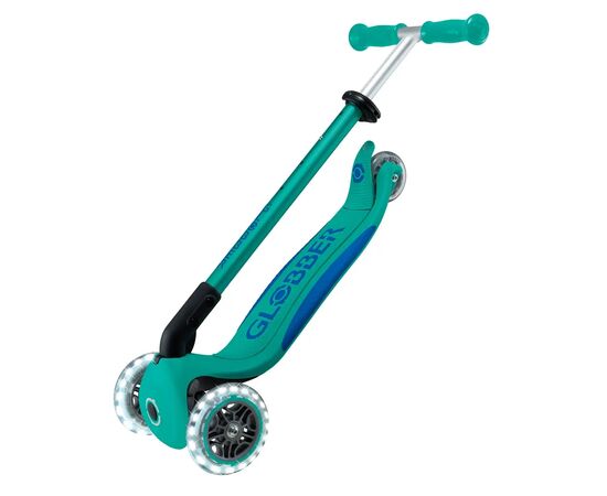 Самокат Globber серії Elite Lights смарагдово-зелений Колеса з підсвічуванням (439-607-3), изображение 11