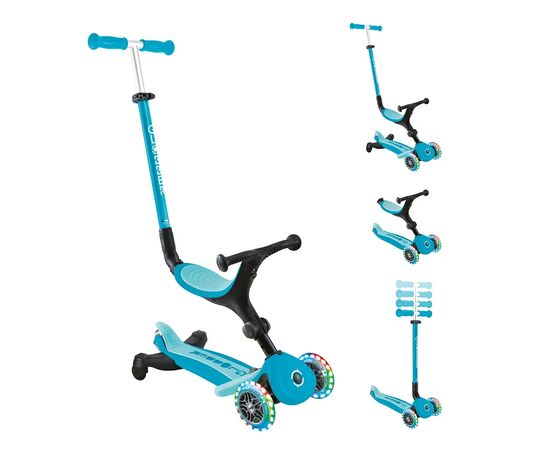 Самокат Globber серії Go Up Active 360 аква Колеса з підсвічуванням (749-300), изображение 12