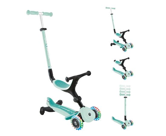 Самокат Globber серії Go Up Active 360 м'ятний Колеса з підсвічуванням (749-206), зображення 12