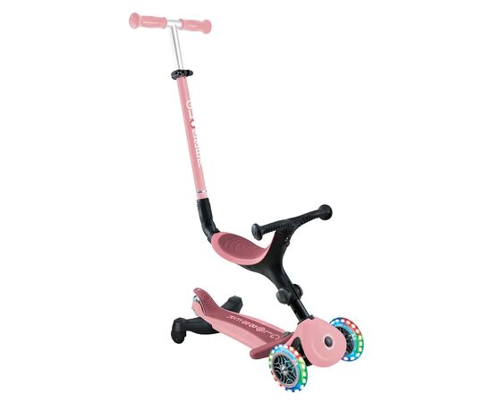 Самокат Globber серії Go Up Active 360 пастельно-рожевий Колеса з підсвічуванням (749-310), изображение 2