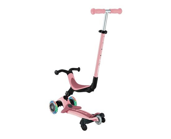 Самокат Globber серії Go Up Active 360 пастельно-рожевий Колеса з підсвічуванням (749-310), изображение 3