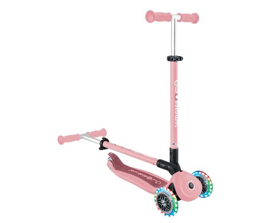 Самокат Globber серії Go Up Active 360 пастельно-рожевий Колеса з підсвічуванням (749-310), изображение 8