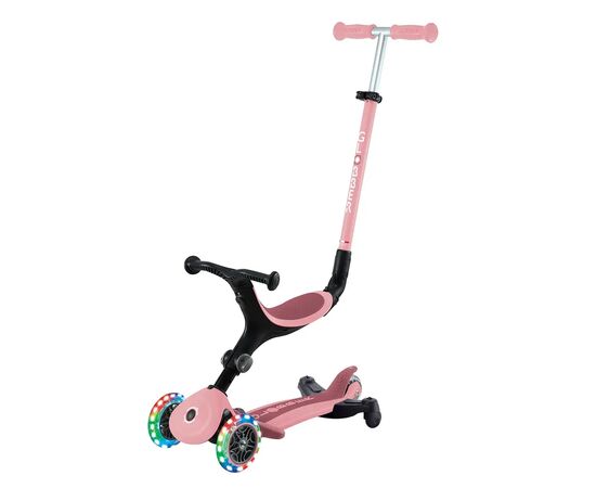 Самокат Globber серії Go Up Active 360 пастельно-рожевий Колеса з підсвічуванням (749-310)