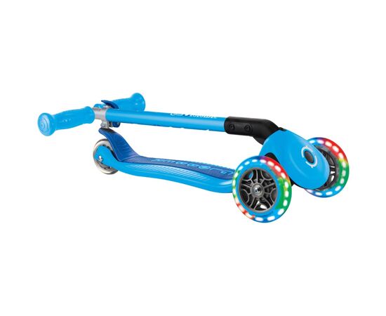 Самокат Globber серії Primo Foldable Lights блакитний Колеса з підсвічуванням (432-101-3), изображение 10