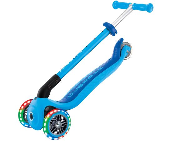 Самокат Globber серії Primo Foldable Lights блакитний Колеса з підсвічуванням (432-101-3), изображение 12