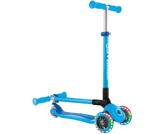 Самокат Globber серії Primo Foldable Lights блакитний Колеса з підсвічуванням (432-101-3), изображение 8