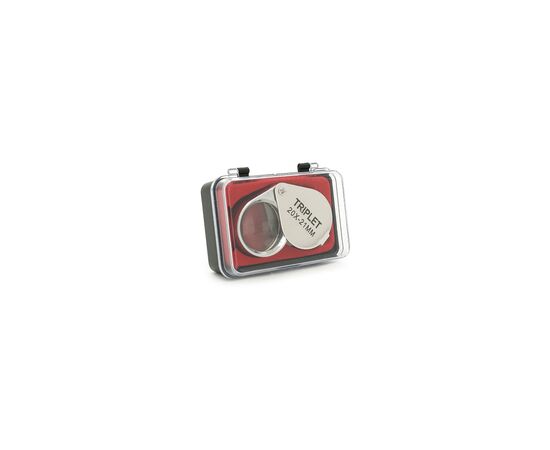 Лупа Voltronic ручная TRIPLET 20X-21mm, складная (брелок), металл-стекло, пластиковая коробка. 60*24*18mm. (1152/TR20X-21), изображение 5