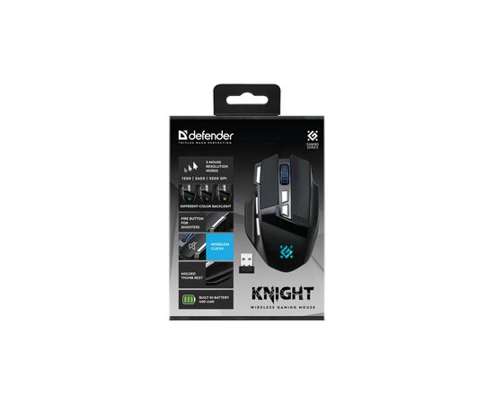 Мышка Defender Knight GM-885 Wireless Black (52885), изображение 6