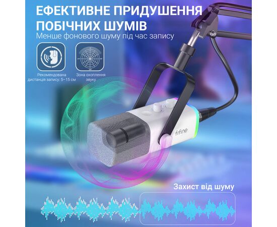 Микрофон Fifine AM8TW USB/XLR White (AM8TW), изображение 5