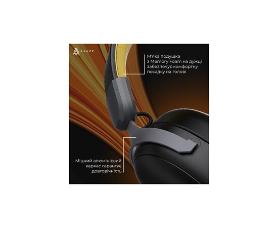 Наушники Ajazz AHM08 MAX 3-Mode Black (AHM08-MAX-BGY), изображение 11