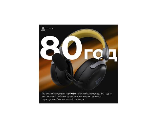 Наушники Ajazz AHM08 MAX 3-Mode Black (AHM08-MAX-BGY), изображение 6