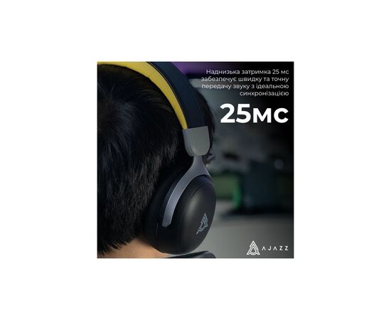 Наушники Ajazz AHM08 MAX 3-Mode Black (AHM08-MAX-BGY), изображение 7