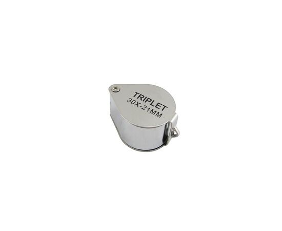 Лупа Voltronic ручная TRIPLET 30X-21mm, складная (брелок), металл-стекло, пластиковая коробка.60*24*18mm. (1152/TR30X-21), изображение 2