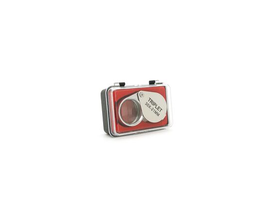 Лупа Voltronic ручная TRIPLET 30X-21mm, складная (брелок), металл-стекло, пластиковая коробка.60*24*18mm. (1152/TR30X-21), изображение 3