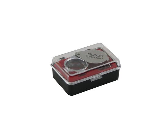 Лупа Voltronic ручная TRIPLET 30X-21mm, складная (брелок), металл-стекло, пластиковая коробка.60*24*18mm. (1152/TR30X-21), изображение 6