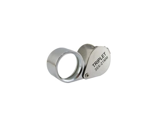 Лупа Voltronic ручная TRIPLET 30X-21mm, складная (брелок), металл-стекло, пластиковая коробка.60*24*18mm. (1152/TR30X-21)