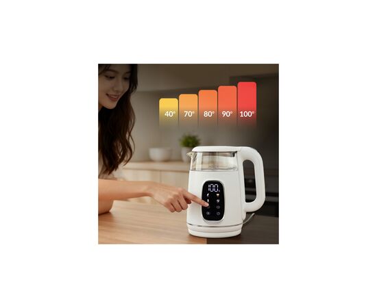 Электрочайник Adler AD 1305 white silver, изображение 12