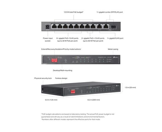 Комутатор мережевий TP-Link TL-SG1210PP, зображення 9