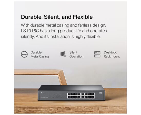 Комутатор мережевий TP-Link LS1016G, зображення 9