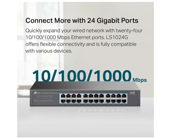 Комутатор мережевий TP-Link LS1024G, зображення 12