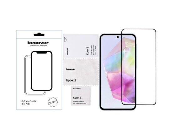 Скло захисне BeCover Samsung Galaxy A37 SM-A376 Black (714916), зображення 2