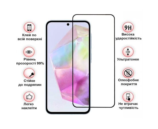 Скло захисне BeCover Samsung Galaxy A37 SM-A376 Black (714916), зображення 3