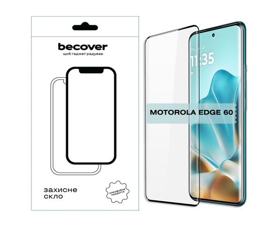 Скло захисне BeCover EDGE Motorola Edge 60 Black (714769)