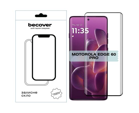 Скло захисне BeCover EDGE Motorola Edge 60 Pro Black (714771)