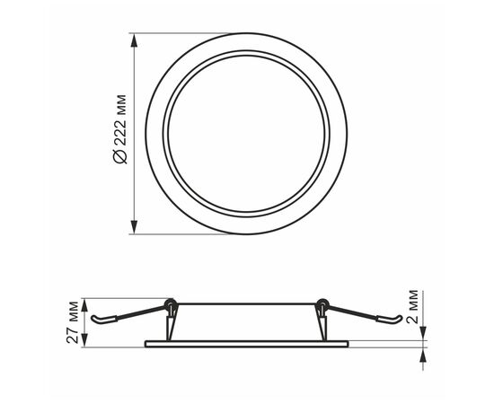 Светильник Videx LED 20W 5000K 220V (VL-DLBR-205), изображение 4