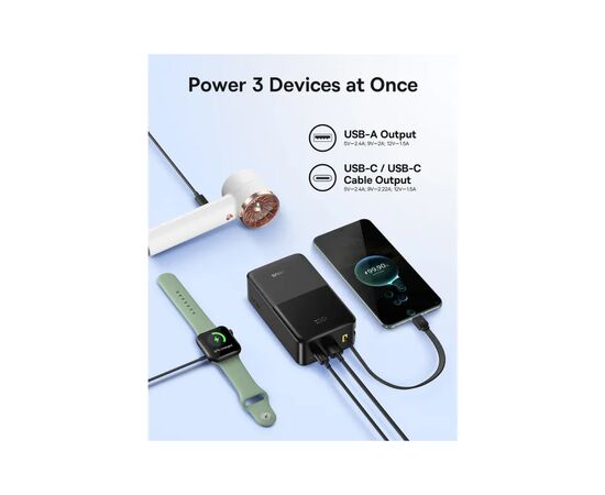 Батарея универсальная Baseus EnerFill FC51 Bipow2 Pro 30000mAh 22,5W build cab.USB-C black (E0028100), изображение 6