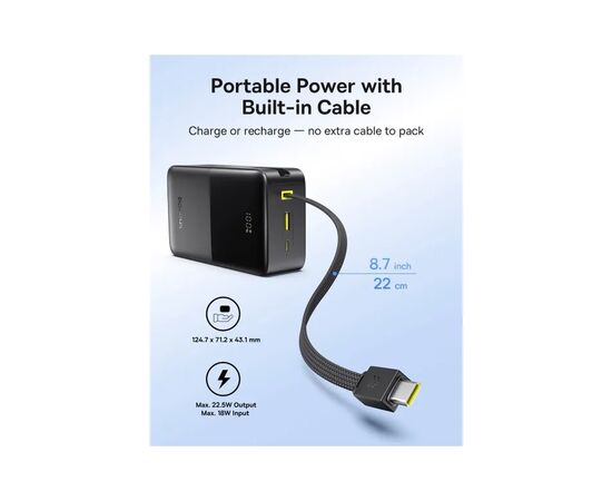 Батарея универсальная Baseus EnerFill FC51 Bipow2 Pro 30000mAh 22,5W build cab.USB-C black (E0028100), изображение 8