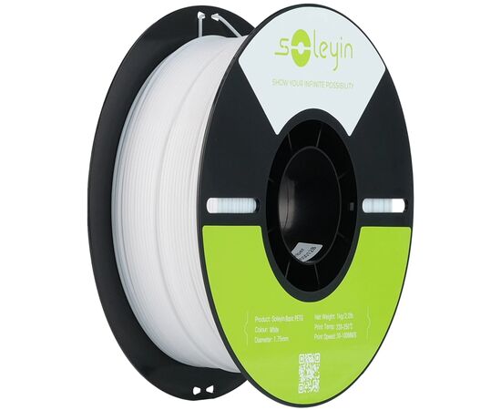 Пластик для 3D-принтера Creality Soleyin PETG 1.75мм, 1кг, white (3301030164)
