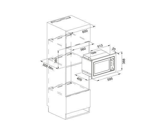 Микроволновая печь Franke Smart FSM 25 MW XS (131.0627.471), изображение 2
