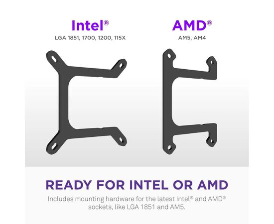 Система жидкостного охлаждения NZXT Kraken Core 240 Black with RGB fans Single Fra (RL-KR24C-B1), изображение 10